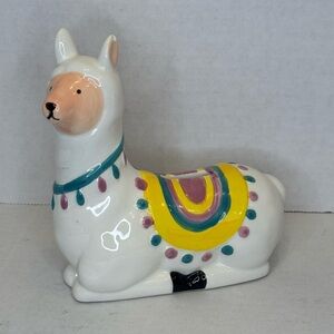 Colorful Ceramic Llama Coin Bank